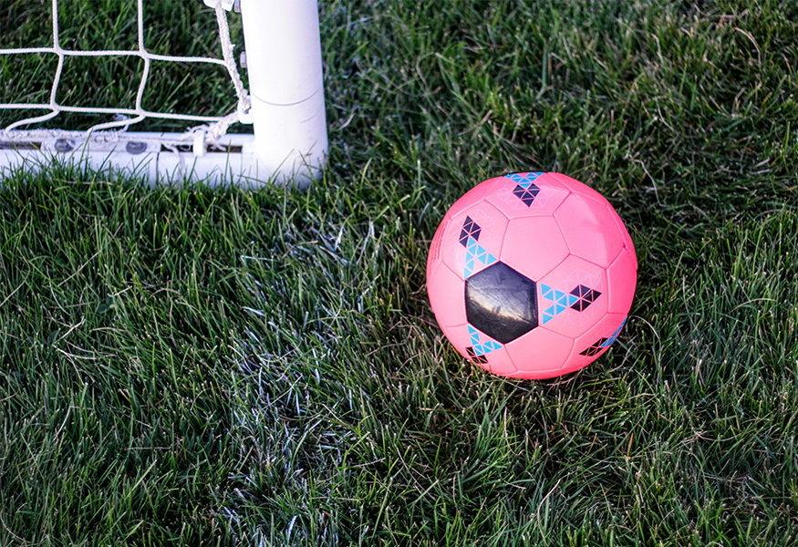 pink soccer ball